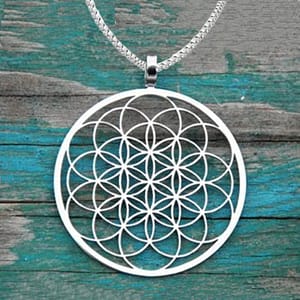 07519ab379dac40ce7051b8d46eb4630 Seed Of Life Necklace Geometric Pendant Sacred Geometry Flower of life necklaces & pendants With box chain for women