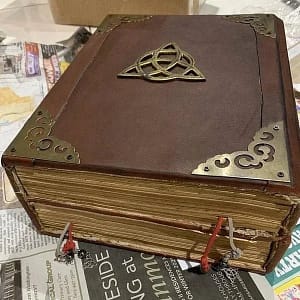 0918a9b6e3ed9fc7a37241b1ef820d93 Charmed Book Of Shadows Green Journal Cover Bound Journal Blank And Lined 350 Pages Spell Record Spellbook Vintage