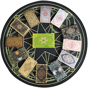 12-7cm-Gold-Foil-Tarot-Lemon-Yellow-Crystal-Box-Luxury-Set-Chess-Board-Game-Waterproof-and Gold Foil Tarot Lemon Yellow Crystal Box Luxury Set Chess Board Game Waterproof and Wear-resistant Tape Manual