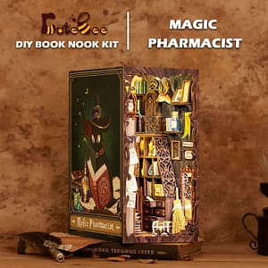 1605b23c7836f355a92925ecc86345ae 【HOT SALE/ the BEST GIFT/EXQUISITE Decorations/Magic Pharmacist】Cutebee DIY Book Nook Kit Miniature House Magic Pharmacist Gift Ideas Bookshelf Insert for Birthday Gift with Cover