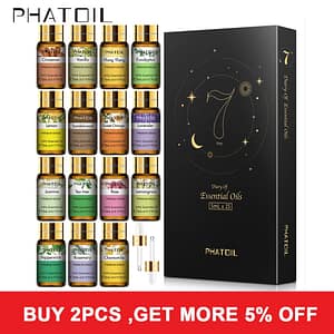 1a2a70d9a6f3997d7482c9462c383cbe Essential Bliss: 15-Piece Natural Plant Aroma Essential Oil Diffuser Gift Set - Eucalyptus, Vanilla, Mint, Lavender,