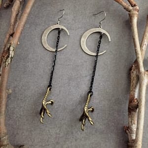 2022-New-Goth-The-Beast-Comes-At-Night-Earrings-Moon-Dangle-Claw-Witch-Creativity-Punk-Jewelry Goth The Beast Comes At Night Earrings Moon Dangle Claw Witch Creativity Punk Jewelry Gift Women Classical Halloween