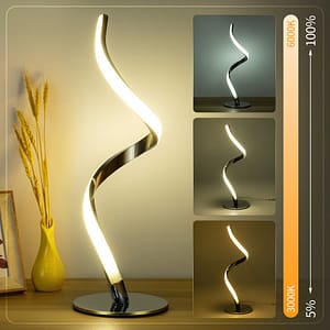 21f266aa0253297bcc0e8c0d5712979d Modern Spiral Table Lamp - Touch Control Bedside Lamp, 3 Colors & Fully Stepless Dimmable Nightstand Lamps for Bedroom, Living Room & Office(3000K 4000K 5000K)