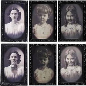 3626a86fe18855bd2b9fe91801cc2025 Halloween Decoration 3D Changing Face Moving Picture Frame - Spooky Ghost Portrait Halloween Wall Decoration