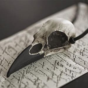 3D-Gothic-Raven-Skull-Large-Raven-Skull-Pendant-Halloween-Resin-Bird-Skull-Necklace-Gothic-Taxidermy-Faux Gothic Raven Skull,Large Raven Skull Pendant Halloween Resin Bird Skull Necklace Gothic Taxidermy Faux Bone Jewelry
