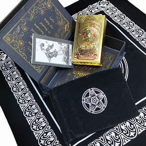 3D-Hyun-Gold-Gift-Box-Set-Luxury-Gold-Foil-Tarot-Card-Hot-Stamping-PVC-Waterproof-Wear Gold Foil Tarot Card Hot Stamping Board Game Card Divination