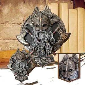 3c3c87cbbab1dd31e7cb4e6fe3578717 Viking Ares Wall Plaque Eagle Pirate Skull Viking Crazy Warrior Double Axe Wall Decor Home Decor