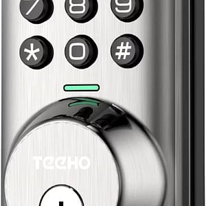 4327a4e64b2d16cbedd4fb03c97db17d Keypad Keyless Entry Smart Electronic Digital Deadbolt Door Lock for Front Door - Satin Nickel