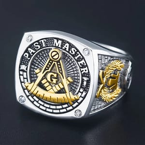 4569598a515ce9f53a995e166f732b26 Ancient Past Master Mason Blue Lodge Masonic Signet Sterling Silver Ring
