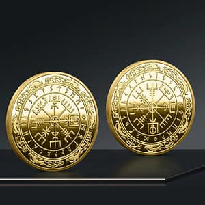 4a2b7aead58082a24ae4dbf99e29c9bc Nordic Viking Coin Guidepost Compass Commemorative Coins Talisman Souvenir Home Decor Crafts Ornament
