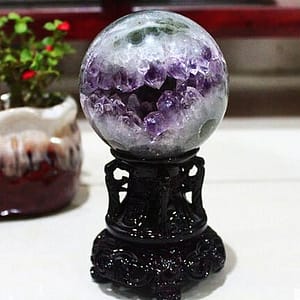 4bbeed332b89f481a0552d4afdc6d5dd Authentic Uruguay stone Amethyst ball ornaments small Amethyst hole natural agate stone