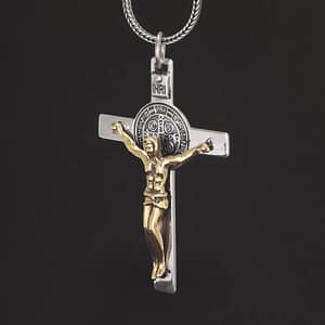 54ad6d7fe8c33230aa96034fbed92f16 Silver Cross Man and Women Jesus Catholic Crucifixes Pendant 3 Sizes