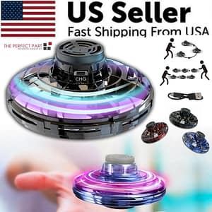 5647d52b2a27cf81f1bc67e2429b7e66 Flying Fidget Spinner Drone Ball UFO Stress Focus Hand Fun Toy LED Kids & Adults