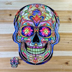 6f6a3382e17f9cd416139849e9264c64 Sugar Skull Wind Spinner for Day of the Dead Outdoor Garden Yard Hanging Ornament Decoration