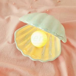 857395d1b9d277ad227bf45f3243a58c Nordic Modern Shell LED Night Light Bedroom Study Bedside Ceramic Pearl Lamp Living Room Decorative Desktop Ornaments Floor Lamp