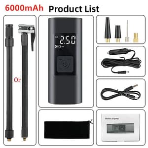 8cef8cbfb012bd31a5c46b1cd3fe8121 Car Electrical Air Pump Portable Wireless Compressor Tire Inflatable Deflate Inflator LED USB Charge Car Motorcycle Bicycle Ball