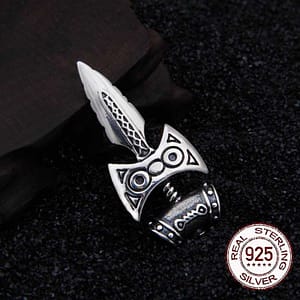 925-Sterling-Silver-skyrim-amulet-of-talos-Pendant-Nekclace-with-real-leather-and-keel-chain-as Sterling Silver Skyrim Amulet Of Talos Pendant Nekclace With Real Leather And Keel Chain As Gift - Necklaces