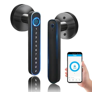 97300866d420051f54282eb03cd00bfe Smart Door Lock,Keyless Entry Door Lock with Handle,Fingerprint Door Lock with Tuya App,Smart Door Knob with Key for Home Bedroom