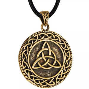 994ce82a7aa4539e5cc9136aee455a84 Bronze Triquetra Celtic Knot Pendant Necklace - Wiccan Pagan Knotwork Jewelry