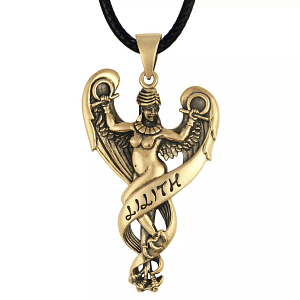 9ec77f212163766a7e0be0a9f327a00b Bronze Lilith Pendant - Dryad Design Sumerian Demon Goddess Wiccan Pagan Jewelry