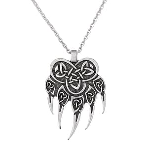 Antique-Silver-Vikings-Knots-Claw-Pendant-Necklace-Men-s-Wildlife-Amulet-Necklace-Jewelry Antique Silver Vikings Knots Claw Pendant Necklace Men's Wildlife Amulet Necklace Jewelry