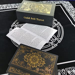 Black-Phnom-Penh-Tarot-Suit-Table-Game-12-7cm-Paper-Guide-Divination-Prediction-Waterproof-High-end Black Phnom Penh Tarot Suit Table Game 12 * Paper Guide Divination Prediction Waterproof High-end Astrology Board Game