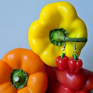 Capsicum-Earrings-Pepper-Charm-Food-Jewelry-Bell-Pepper-Earrings-Pepper-Jewelry-Miniature-Food-Earrings-Mini-Food Capsicum Earrings Pepper Charm, Food Jewelry Bell Pepper Earrings, Pepper Jewelry Miniature Food Earrings Mini Food