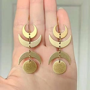 Celestial-Crescent-Moon-Sun-Dangle-Earrings-Witchy-Earring-Goth-Jewelry Celestial Crescent Moon Sun Dangle Earrings Witchy Earring Goth Jewelry
