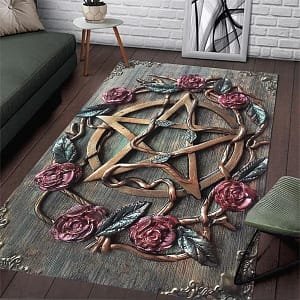 Erugear-Mystical-Witch-s-3D-Pattern-Print-Rug-Witch-Rug-Star-Rug-Non-slip-Mat-Dining Mystical Witch's 3D Pattern Print Rug Witch Rug Star Rug