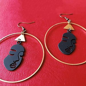 Face-Earrings-Black-Brass-Earrings-Profile-Head-Hair-Halo-Matte-Classical-Novelty-Delicacy-Fashion-Bohemian-Women Face Earrings Black Brass Earrings Profile Head Hair Halo Matte Classical Novelty Delicacy Fashion Bohemian Women Gift