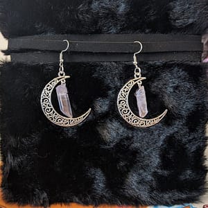 Goth-Sliver-Colour-Moon-Dangle-Earrings-Magical-Clear-Stone-Set-Gothic-Statement-Fashion-Jewelry-Women-Gift Goth Sliver Colour Moon Dangle Earrings Magical Clear Stone Set Gothic Statement Fashion Jewelry Women Gift Halloween