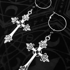 Gothic-Cross-Earrings-Large-Silver-Colour-Statement-Trad-Goth-Jewelry-Fashion-Delicacy-2020-New-Women-Gift Gothic Cross Earrings Large Silver Colour Statement Trad Goth Jewelry Fashion Delicacy 2020 New Women Gift Girlfriend