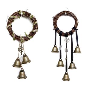 H0dfb1ef38b974f4f8670d4ffde839e5fS Witch Bells Protection For Door Knob Hanger Wind Chimes Witchy