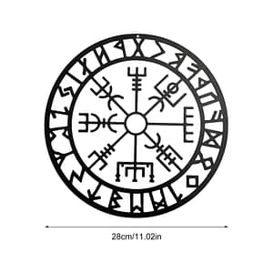 H63a1dff5bbf544ce8bbc94e61413c51fw Nordic Style Iron Viking Decor Norse Mythology Symbols Wall Hanging Decoration