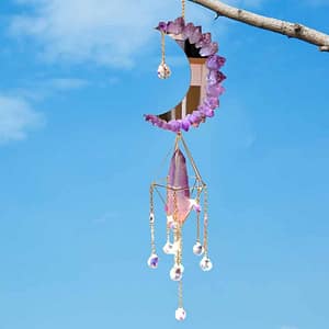 H6df0fd9bb9324f389728ca033bc4bdc66 Crystal Suncatcher Prism Window Rainbow Maker Moon Crystal Ball Amethyst Pendant Sun Catcher Hanging Ornament Garden