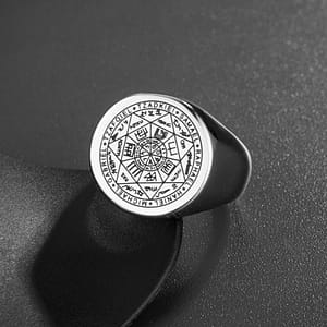 H9eb512281af448208b85b27aeb73bb11j Seal of The Seven Archangels Rings Saint Michael Ring