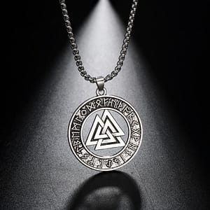 Hc42f42fef1c742e2a2d83fa796cbc14fy Vintage Men Ethnic Viking Necklace Warrior Scandinavian Amulet Norse Runes Pendant