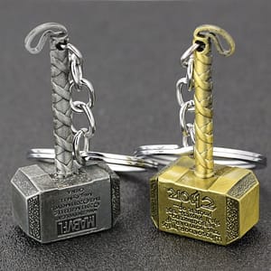 Hee160df272d74bc3b25c37663a78d90ch Thor Hammer Keychain Mjolnir Keyring Key Chain Ring Viking Odin Norse Mythology Weapon Nordic