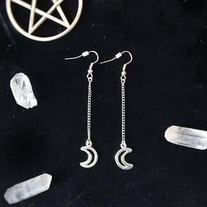 Moon-Earring-Dangle-Gothic-Magic-Wicca-Pagan-Viking-Jewelry-Send-Women-Fashion-Gift-Classics-New-2020 Moon Earring Dangle Gothic Magic Wicca Pagan Viking Jewelry Send Women Fashion Gift Classics New 2020 Delicacy Novelty
