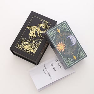 Mysterious-Divination-Gold-Foil-Tarot-Blue-Sun-Moon-Table-Game-Waterproof-and-Wear-resistant-Gift-Box Mysterious Divination Gold Foil Tarot Blue Sun Moon Table Game Waterproof and Wear-resistant Gift Box Luxury