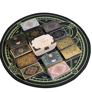Mysterious-Six-Pointed-Star-Magic-Array-Wooden-Box-Gold-Foil-Tarot-Card-Set-Board-Game-Prediction Hexagram Magic Gold Foil Tarot Card Set