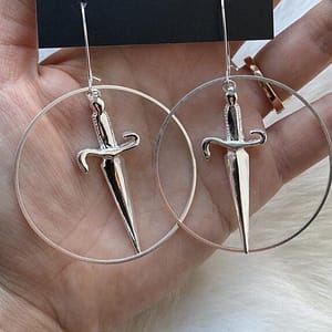 New-Design-Dagger-Hoop-Earrings-Punk-Goth-Hoops New Design!Dagger Hoop Earrings Punk Goth Hoops