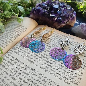 New-Design-Iridescent-Rainbow-Sacred-Geometry-Rainbow-Holographic-Earrings New Design-Iridescent Rainbow Sacred Geometry Rainbow Holographic Earrings