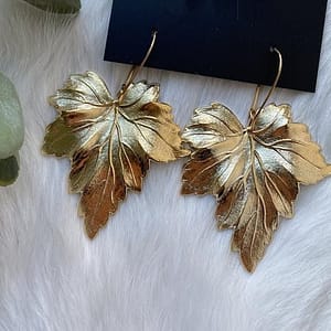New-Design-Maple-Leaf-Drop-Hoop-Earrings-Nature-Jewelry New Design! Maple Leaf Drop Hoop Earrings Nature Jewelry