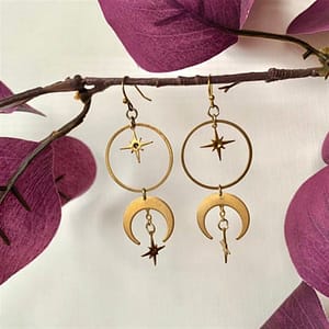 New-Space-Earrings-Moon-And-Star-Crescent-Phase-Boho-Charm-Hippie-Witchy-Creative-Jewellery-Gypsy-Brass New Space Earrings Moon And Star Crescent Phase Boho Charm Hippie Witchy Creative Jewellery Gypsy Brass Punk Gift Women