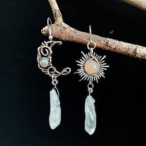 Raw-Crystal-Sun-Moon-Inlaid-Moonstone-Earrings-Stainless-Steel-Big-Ring-A-Gift-from-Nature-Wicca Raw Crystal Sun Moon Inlaid Moonstone Earrings Stainless Steel Big Ring A Gift from Nature Wicca Accessories Gift