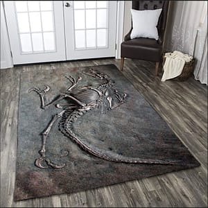 S1d3a35b4aced45e2b8d0cd18cabf6107F Mats Dinosaur Fossil Art Premium Rug Square Flannel Anti-slip Large Carpet Living Room Home Decor Kids Bedroom Furry