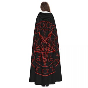 S84cccd333a154ec68a289a85fa6d1767A Adult Cloak Cape Hooded Baphomet And Lucifer Medieval Costume Witch Wicca Vampire Elf Purim Carnival Party