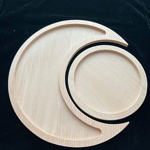 S9f91c15932114b179f08867b4a6980e4M Round Pentagram Wooden Wicca Altar Tile Divination Astrology