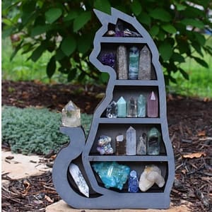 Sb463817996fd436a9308a167576dd5c3q Cat In The Moon Crystal Wooden Shelf Cat Crystal Essential Oil Display Wall Shelf For Storage Living Room Bedroom Home